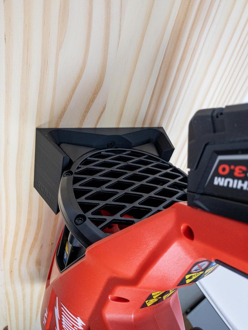 SCN3D Milwaukee M18 Fuel Leaf Blower Wall Mount - Compatible with 2724-20 & 2724-21 - Leaf Blower Wall Mount Holder Bracket for Garage Storage - Easy Installation with Free Screws Included (Black) - Image 4